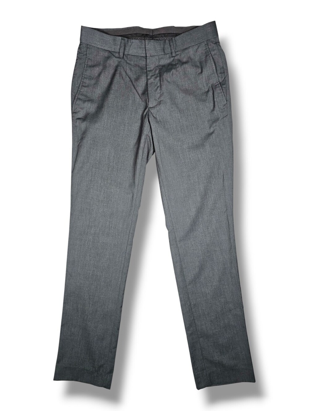Dark Gray Slim Fit Dress Pants Slacks Trousers Business Office Formal 30x32
